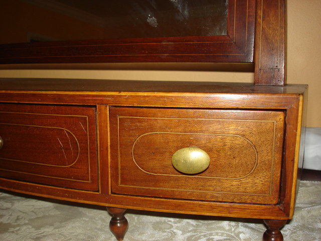 Inlaid Mahogany Shaving Stand.