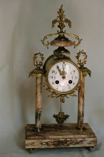 French 3 pc Clock & Candelabra Set