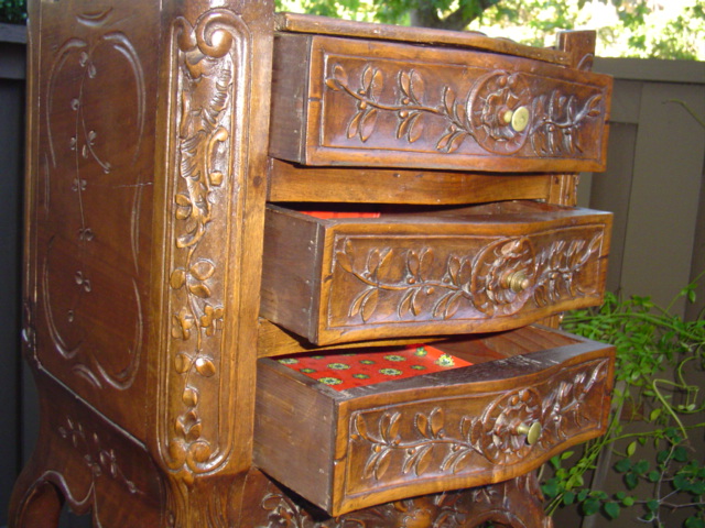 French Provincial Oak Nightstand