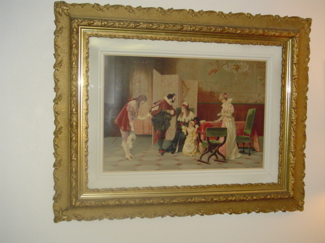 Framed color Lithograph