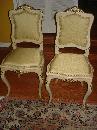 French antique Louis XV style painted chairs