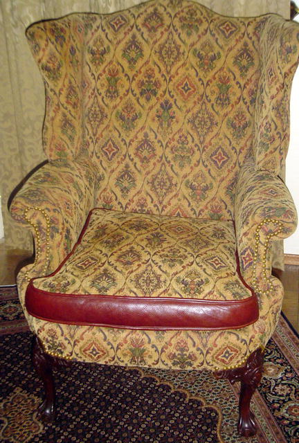 Mahogany Wing Chair