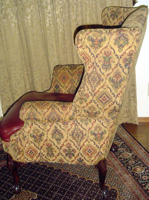 Mahogany Wing Chair