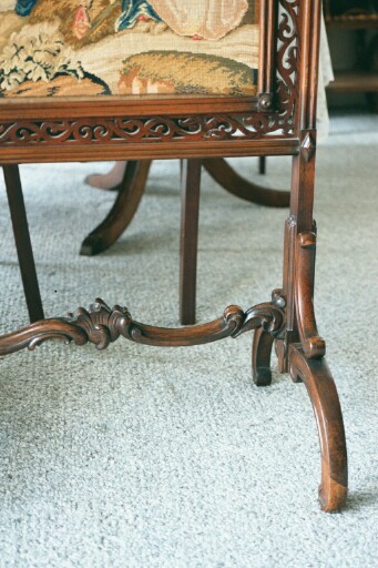 Rosewood Fire Screen with Gorgeous Needlepoint