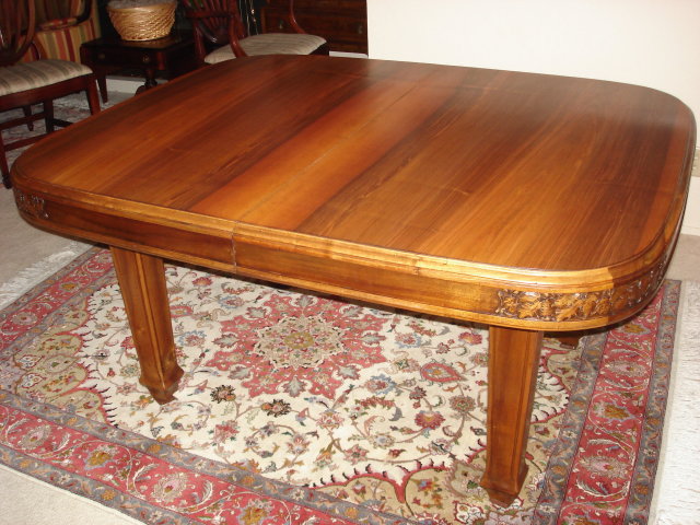 French Art Nouveau walnut Dining Table