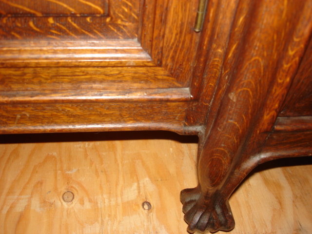 Art Nouveau Oak Breakfront