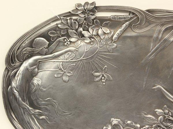 Art Nouveau silvered tray, WMF