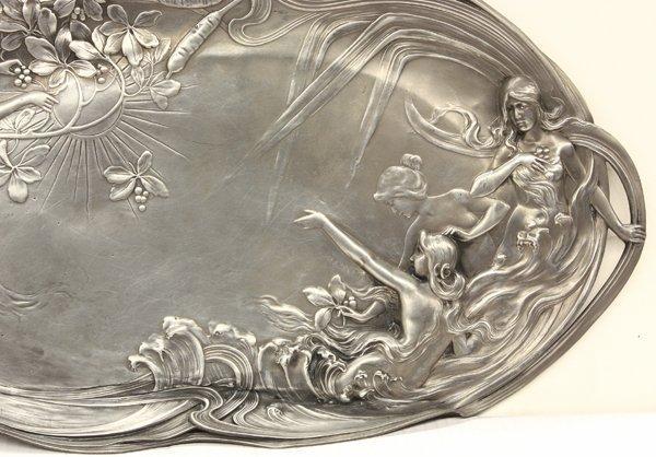 Art Nouveau silvered tray, WMF