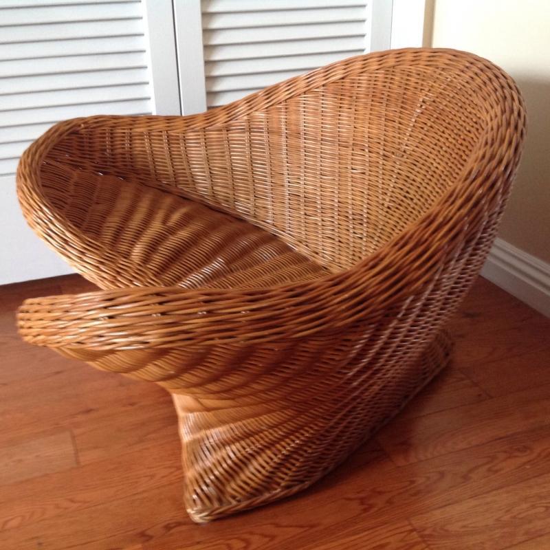Mid Century Wicker Chair
