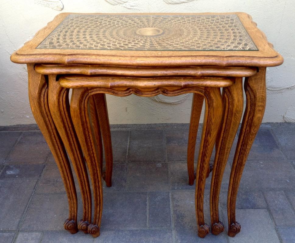 Antique Oak Nesting Tables
