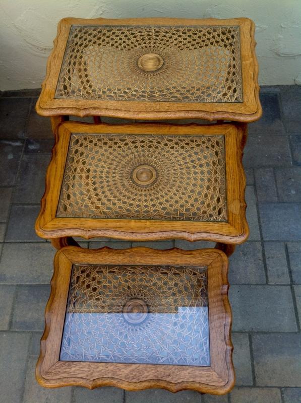 Antique Oak Nesting Tables
