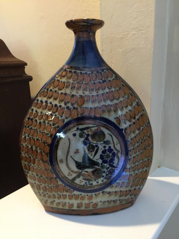 Salvador Vasquez Tonala pottery Bottle Vase