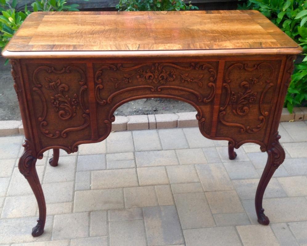 Louis XV Provincial Oak Desk
