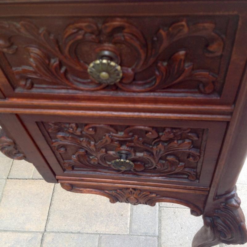 Louis XV Provincial Oak Desk