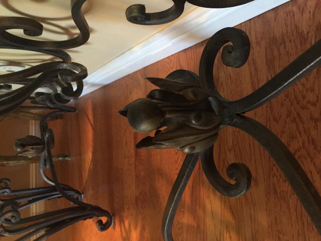 Louis XV style wrought iron console table
