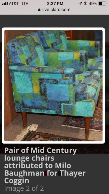 Mid Century Milo Baughman lounge Chairs
