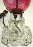 Vintage etched ruby flash glass