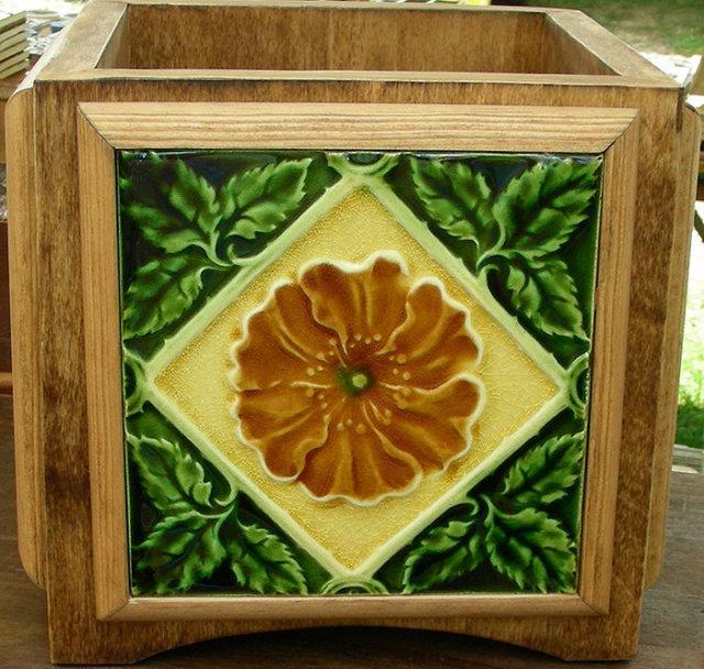 English Tile Planter Arts & Crafts