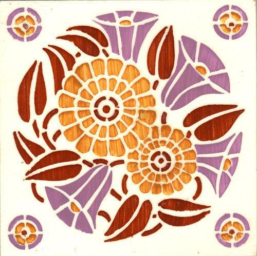 Antique Art Nouveau Tile