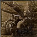 American Encaustic Tile Majolica Glazed Scene