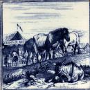 Antique Picture Tile Minton Hollins Simpson Animal Series