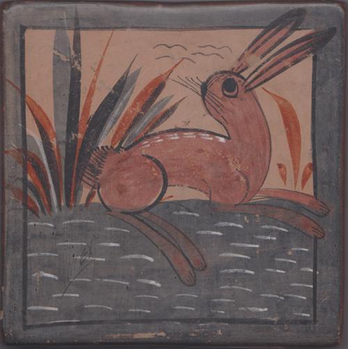 Mexican tonala Tile with Bunny