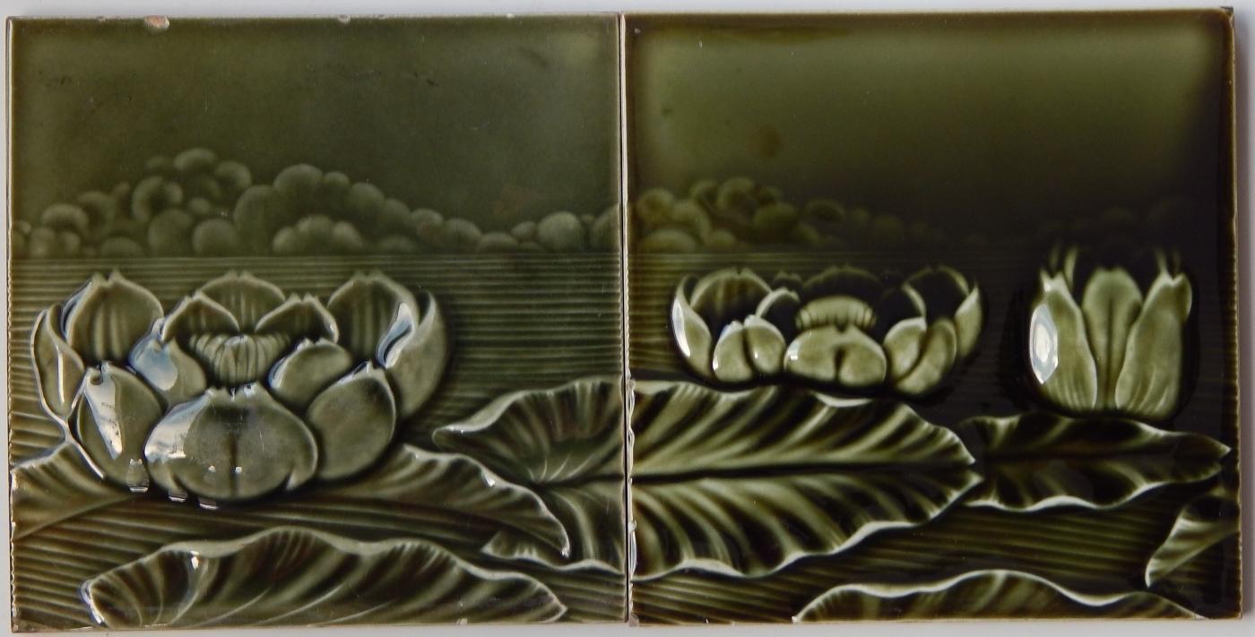 German Water Lily Tile Panel