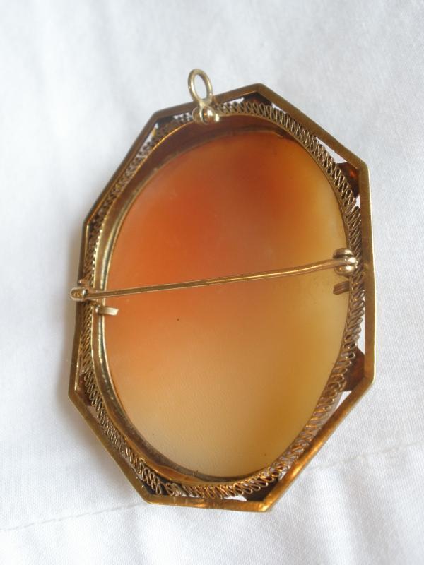 Exquisite Shell Cameo Brooch/Pin, Circa 1900