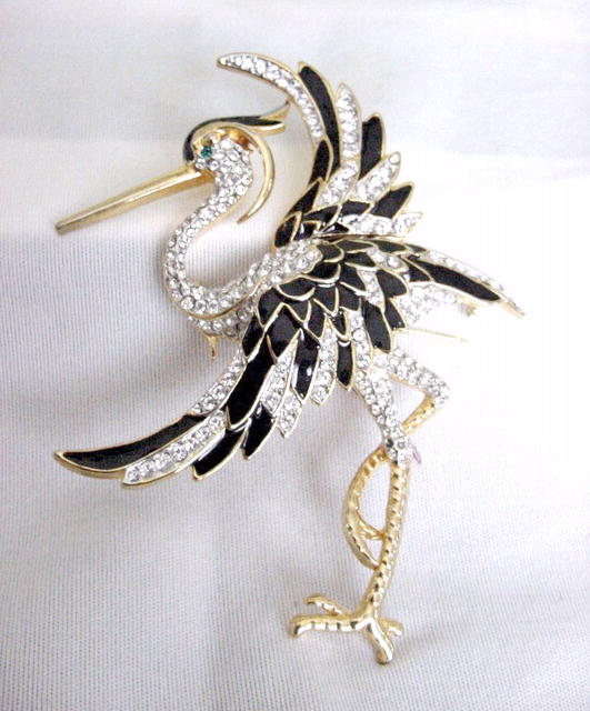 Heron pin, Big & Beautiful.