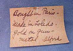 Toledo Bar Pin & original box