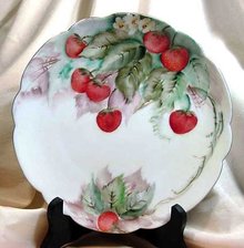 Hand painted Strawberries Plate