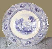 Staffordshire Blue Scenic Plate.