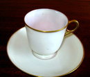 OTT & BREWER Belleek Cup & Saucer - ANTIQUE -