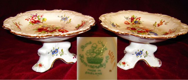HAMMERSLEY Compotes - PAIR - Signed F Howard