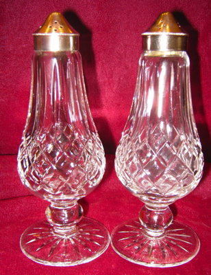 WATERFORD Lismore Salt & Pepper -Footed- VINTAGE