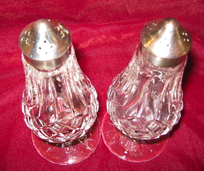 WATERFORD Lismore Salt & Pepper -Footed- VINTAGE