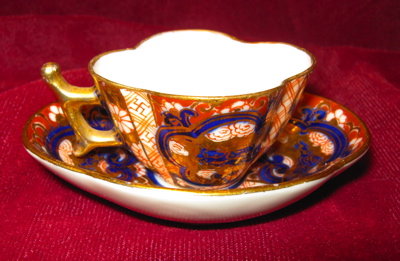 Hokutosha Miniature Imari Cup & Saucer Occupied Japan