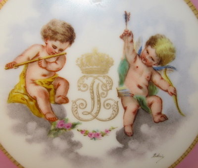 SEVRES Tuileries PALACE Plate 1846 - ANTIQUE -