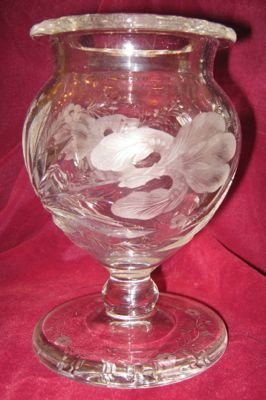 HAWKES Iris Footed Vase - ANTIQUE -