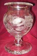 HAWKES Iris Footed Vase - ANTIQUE -
