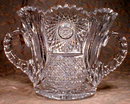 CUT Glass ICE Bucket 2 Handle, ABCG -ANTIQUE-