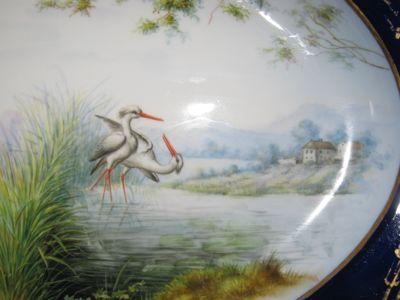 European Hand Painted Scenic Platter - ANTIQUE -