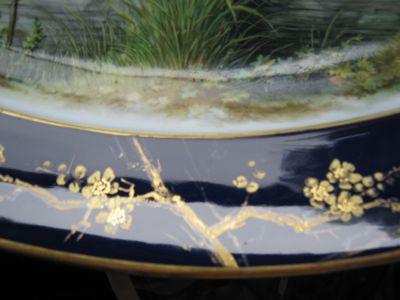 European Hand Painted Scenic Platter - ANTIQUE -
