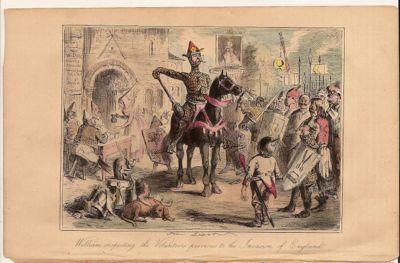 John Leech Etchings 1864. 8 plates from Comic History of England