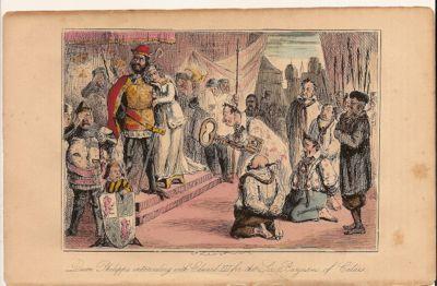 John Leech Etchings 1864. 8 plates from Comic History of England