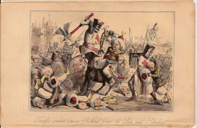 John Leech Etchings 1864. 8 plates from Comic History of England