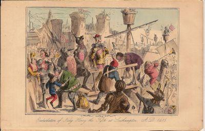 John Leech Etchings 1864. 8 plates from Comic History of England