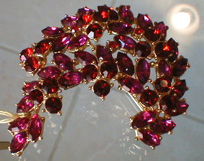 TRIFARI Colored RHINESTONE Pin - VINTAGE -