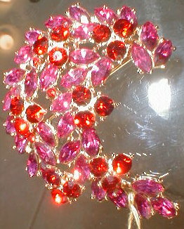 TRIFARI Colored RHINESTONE Pin - VINTAGE -