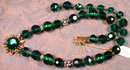 DeMARIO Necklace Earring SET VINTAGE Green